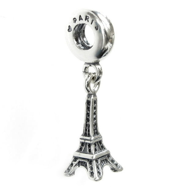 Paris Eiffel Tower 925 Sterling Silver Dangle Bead Charm fits European Brand Charm 